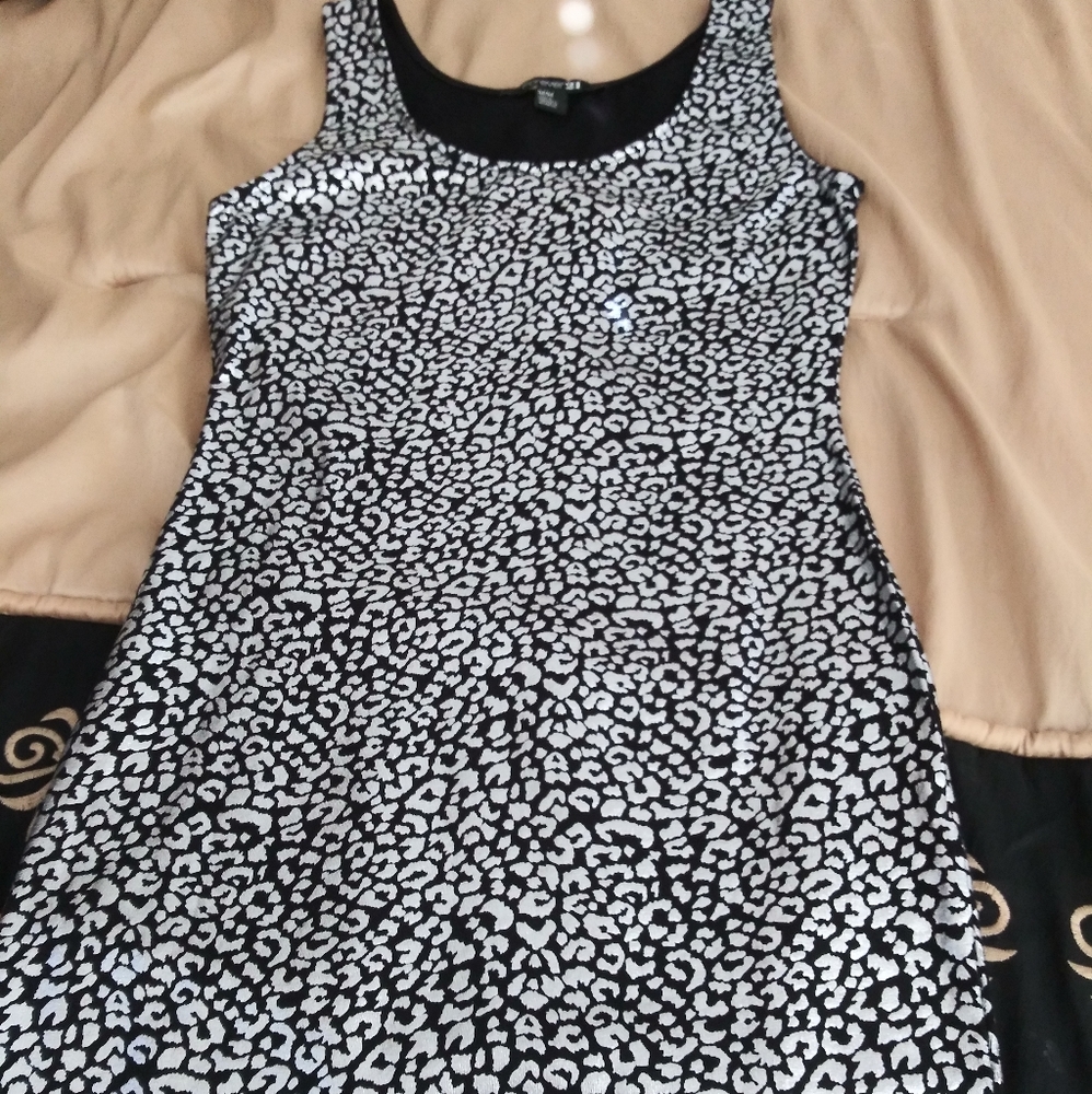 Black and Silver mini dress